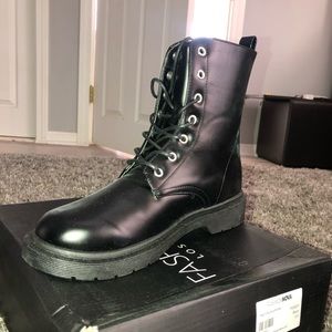 Black Ankle Boot Lace Up